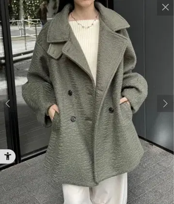 mystic 샤기 미들 코트 그린 1