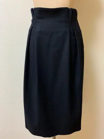 질 샌더 울 캐시미어 혼방 가을/겨울 턱 스커트 블랙 38