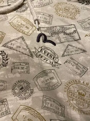 EVISU 스탬프 패턴 후드티 M/L