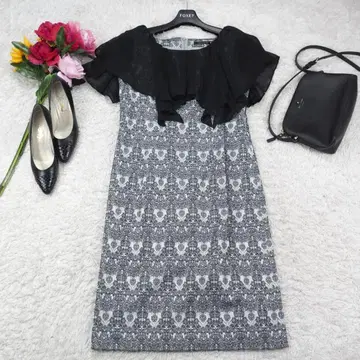 G9847*도쿄 소와르 코코라시 올 패턴 프릴 원피스 그레이 9