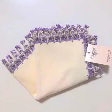 레어 긴자와 레이스 한정판 아이보리 라인 댄스 시즌 타월 손수건