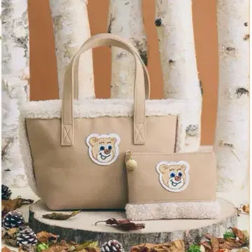 러브러리 바이 페이 올드 테디 와펜 보아 백 파우치 세트