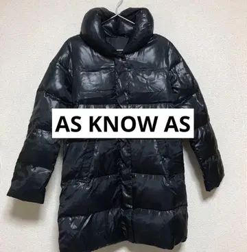 [ 새상품급 ] AS KNOW AS 롱 다운 코트 블랙