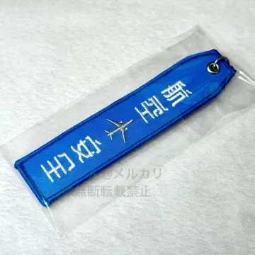 항공 안전 자수 플라이트 택 활주로 패턴 블루 ANA JAL 부적