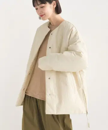 [ OMNES ] 발수 가공 스티치리스 사이드 ZIP 코트