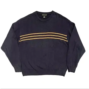 90s croft&barrow cotton border knit XXL