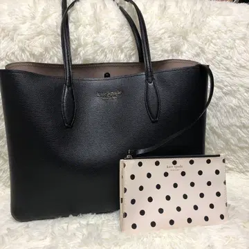 [ kate spade ] 토트백 파우치 세트 블랙 도트