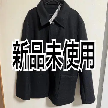 [ 미사용 새상품 ] 유니클로 블랙 울 혼방 플리스 자켓 방풍 코트