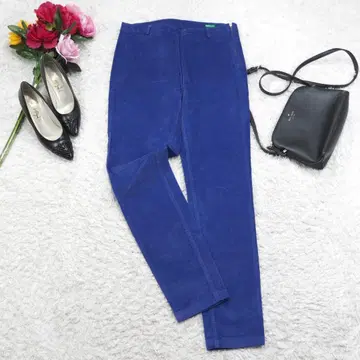 G9479*컨디션 최상 베네통 컬러 데님 팬츠 네이비 42