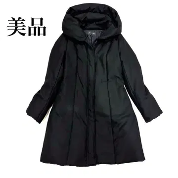 인디비 다운 자켓 롱 코트 여배우 옷깃 블랙