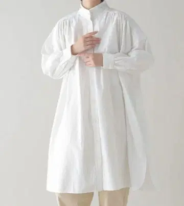 [ natural by clip ] 카디 하이넥 셔츠 원피스