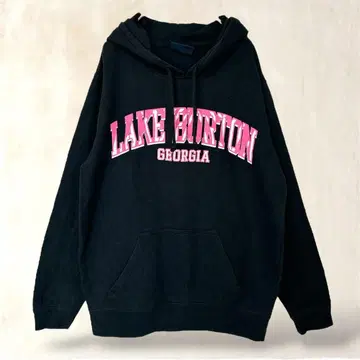 후드티 [ S ] 블랙 로고 프린트 작은 사이즈 풀오버 가을/겨울