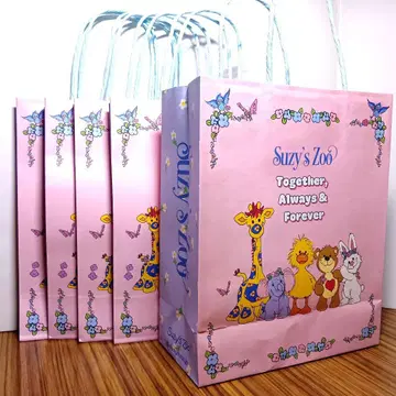방문 구매 혜택 Suzy's Zoo 스 쇼핑백 종이 봉투 5개