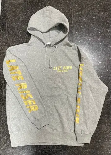 레이트 라이저(LATE RISER) 그레이 후드티
