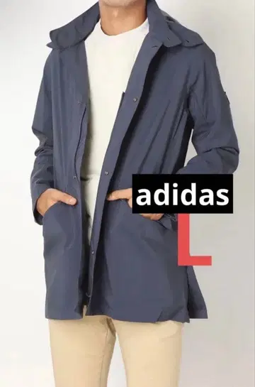 새상품 아디다스 골프 긴팔 윈드 브레이커 미들 길이 코트 L