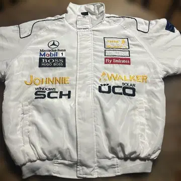 McLaren벤츠 레이싱팀 나일론 필드 자켓 화이트 L 사이즈