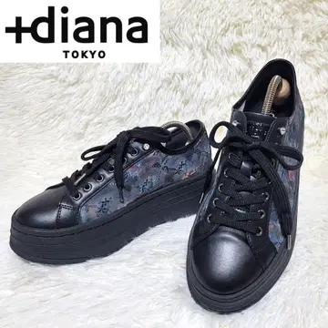 새상품급 diana 경량 플랫폼 스니커즈 통굽 24.5 꽃무늬