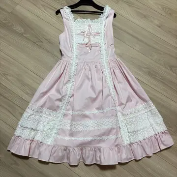 BABY 레이스 프릴 오버롤 스커트 핑크