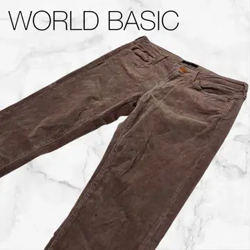 [월드 베이직] 코듀로이 스트레이트 브라운 하의 바지 팬츠