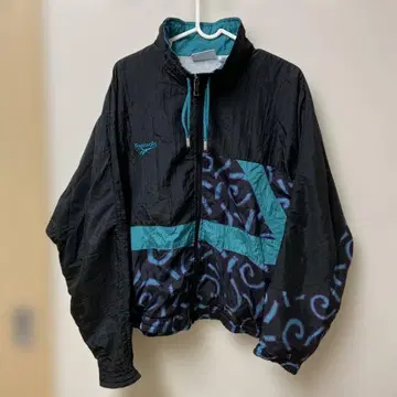 리복 나일론 자켓 격자 무늬 블랙 대만제