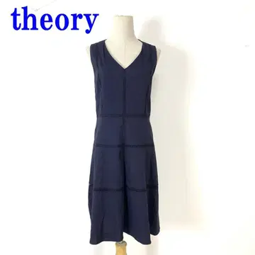 띠어리 원피스 네이비 린넨 레이온 2 C3575