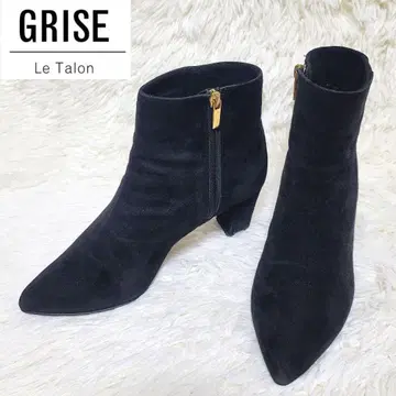 새상품급 르탈론 그리 숏부츠 사이드지퍼 청키힐