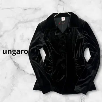 ungaro 웅가로 M 벨로아 블랙 벨벳 테일러드 자켓