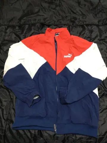 PUMA 나일론 자켓 XL 레드/네이비/화이트
