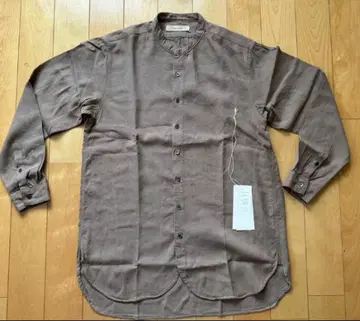 suzuki takayuki 페잔트 셔츠 브라운 그레이 사이즈 1