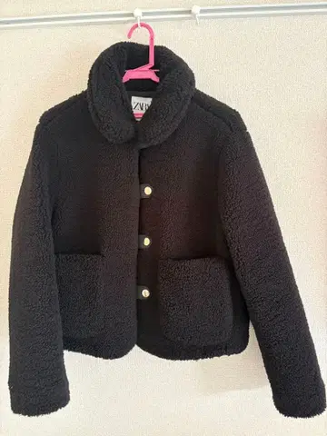 보아 원단 자켓 블랙 숏 기장