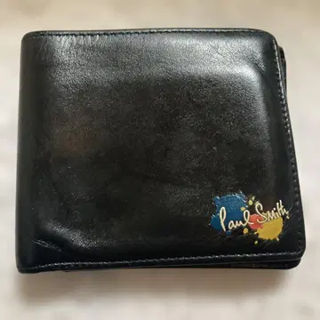 Paul Smith 블랙 가죽 접이식 지갑
