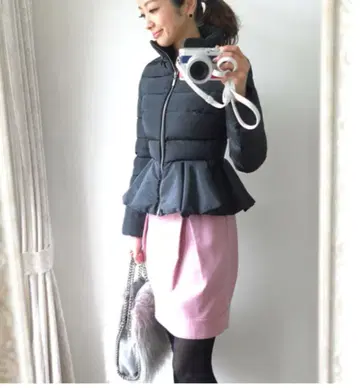 akiki 페플럼 다운 자켓 코트