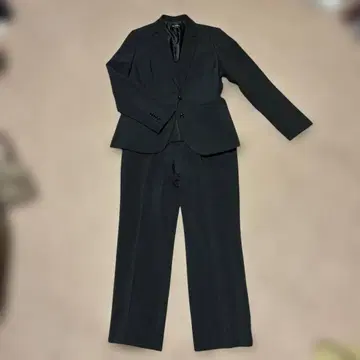 블랙 팬츠 수트 상하의 여성용