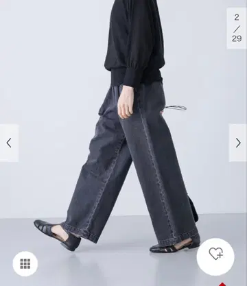 카구레 페이드 데님 이지 팬츠