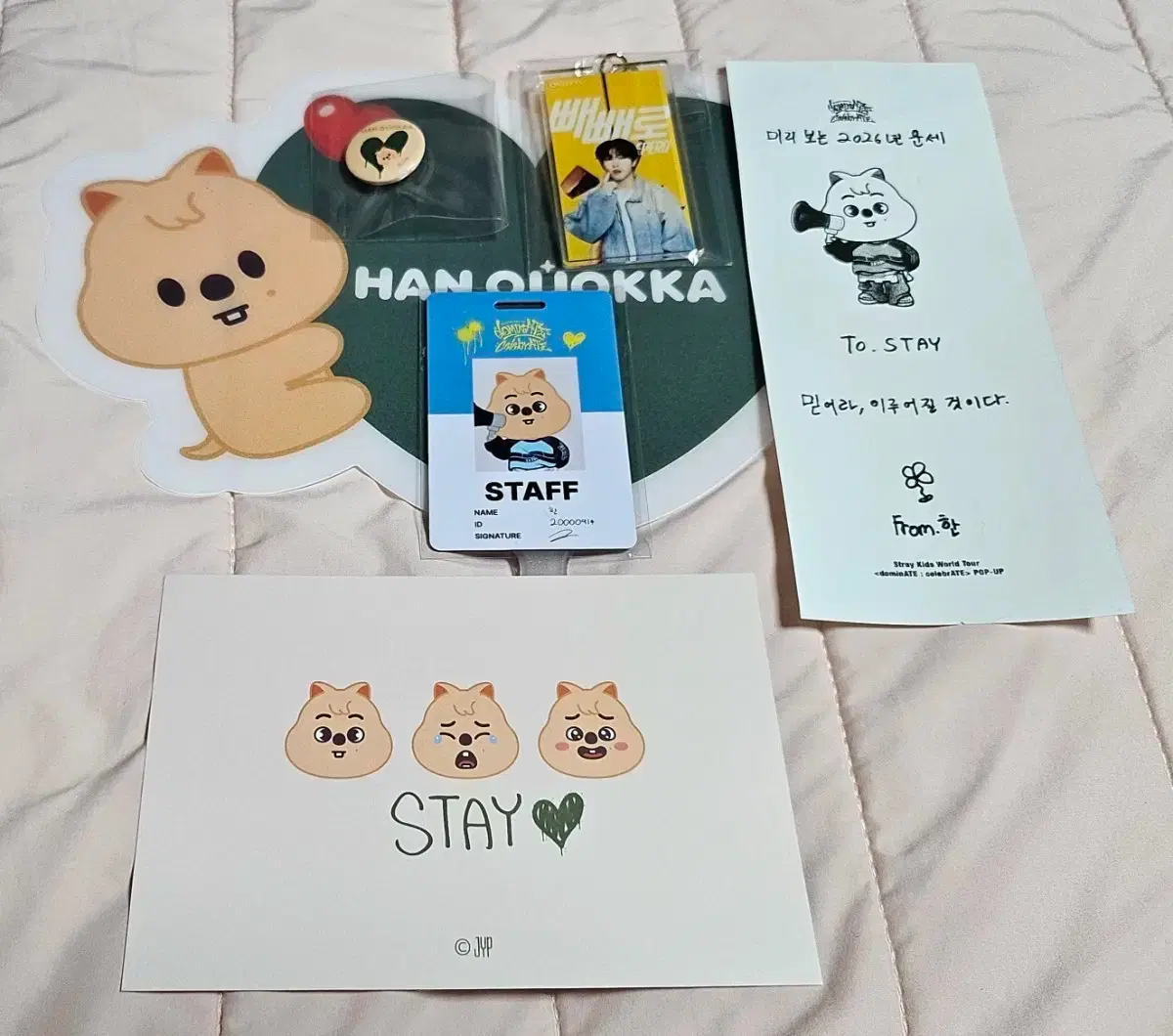 Stray Kids pop up Han Quokka set (Pepero keyring)