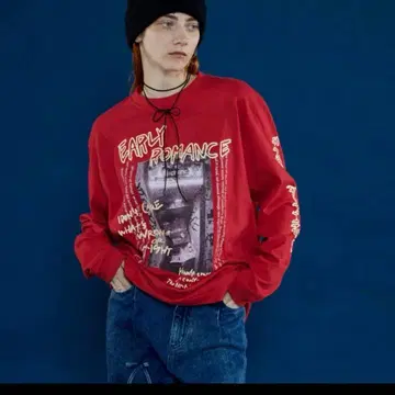 maison special EARLYROMANCE 빨간색 그래픽 프린트