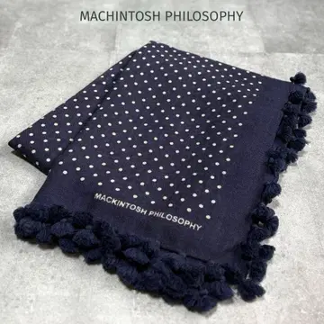 [새상품급] 매킨토시 필로소피 코튼 스톨 도트 폼폼