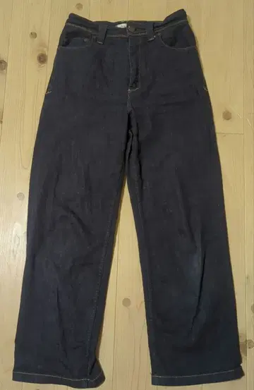 YANUK 스트레이트 데님 다크 블루