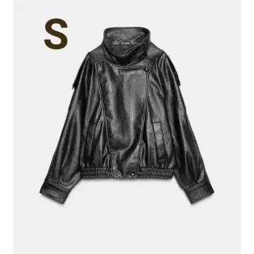 완판템 페이크 가죽 자켓 블랙 S