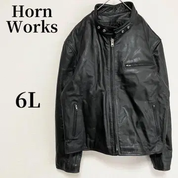 호른웍스 천연 가죽 싱글 라이더 블랙 아메카지