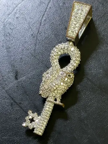 지르코니아 목걸이 탑 hiphop 참 CZ 다이아 목걸이