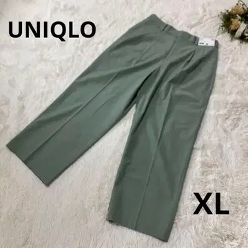 UNIQLO 턱 와이드 팬츠 XL 그린