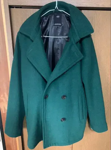 AZUL by moussy 다크 그린 피 코트