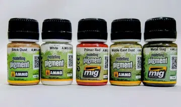 AMMO MIG 모델링 피그먼트 세트 5색 웨더링용