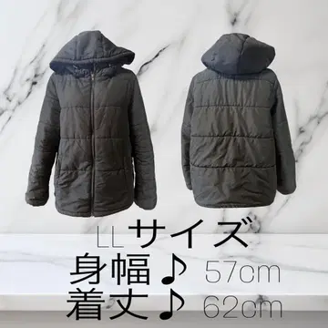 패딩 자켓 LL 사이즈 블랙 후드 부착 아우터 여성용