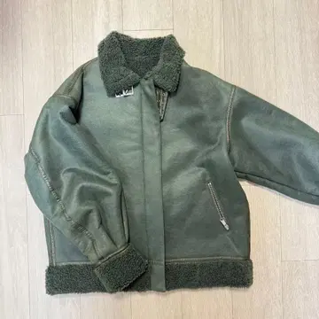 SPIRALGIRL 그린 무스탕 코트 F