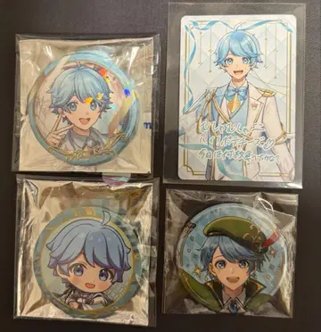 이레이스 5주년 hotoke 오주년 등신 캔뱃지 4점 세트 포테토칩 카드