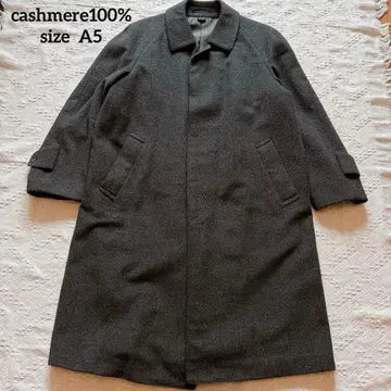 캐시미어 100% 스텐카라 코트 차콜 그레이 일본제 비즈니스 코트