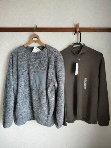 UNIQLO [ M ] 플리스 풀오버 소프트 니트 플리스 모크넥 T