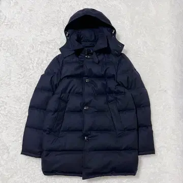 새상품급 고급 에디피스 카노니코 원단 울 다운 코트 블랙 롱